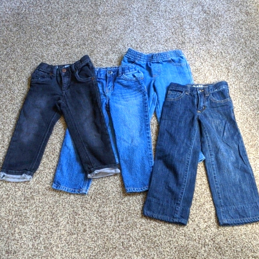 4 Pair Boys Jeans, 3T